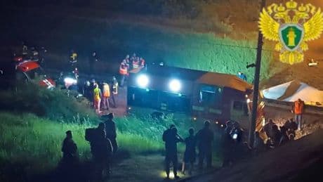 BREAKING Western Russia bridge collapse leads to train derailment with 7 dead and 30 injured
