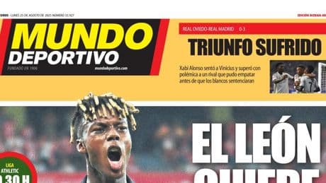 Portada de hoy de la Edición Bizkaia-Araba de Mundo Deportivo