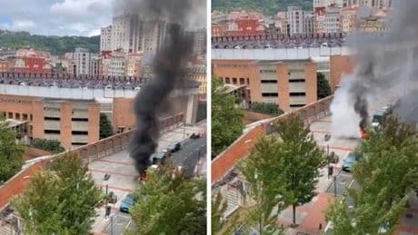 Arden contenedores en Amezola