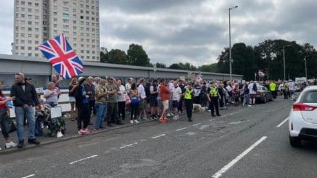 Anti-racism campaigners hit out after an anti-asylum demonstration in Falkirk sparks police action