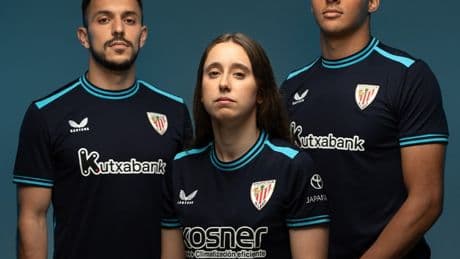 El azul marino protagonista en la segunda equipación del Athletic