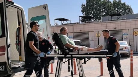 Bursa'da korkunç kaza! Spiralle bacağını kesti