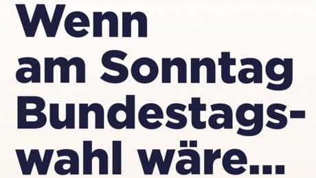 Sonntagsfrage - Eine Partei wird abgestraft