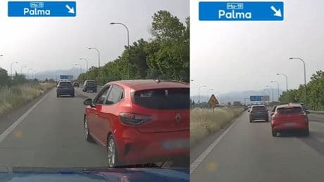 La sucesión de maniobras peligrosas de un coche en una autopista de Mallorca que ha dejado atónitas a miles de personas: “No puede esperar al nuevo GTA”