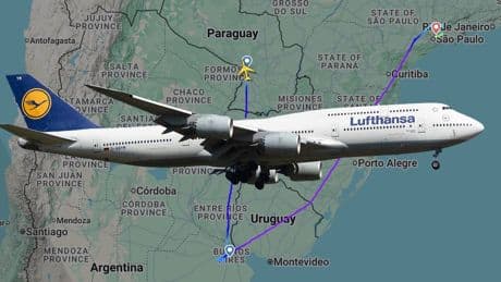 Lufthansa-Jumbo in Südamerika - Notruf wegen Müdigkeit und Treibstoffmangel