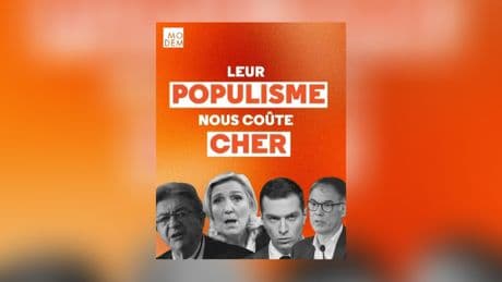 «C’est clairement une erreur» : le Modem retire en urgence une affiche comparant le Parti socialiste au RN