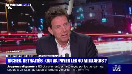 40 milliards d'euros d'économies: "Taxer plus les entreprises et les riches, on sait que ça ne marche pas", affirme Geoffroy Roux de Bézieux (ancien patron du Medef)