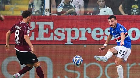 Sampdoria-Salernitana, le immagini dal campo di gioco