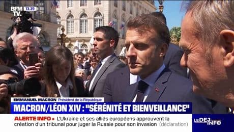 Élection de Léon XIV: "On a vu tout de suite une sérénité et une bienveillance chez ce pape", réagit Emmanuel Macron