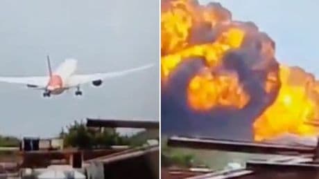 Harrowing footage shows exact moment Air India flight 171 explodes in fireball