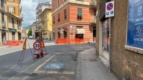 Chiavari, lavori tra via Entella e corso Lavagna