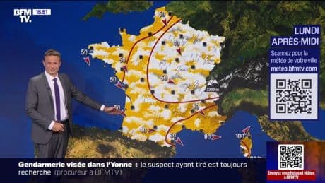 La météo pour ce lundi 7 juillet 2025