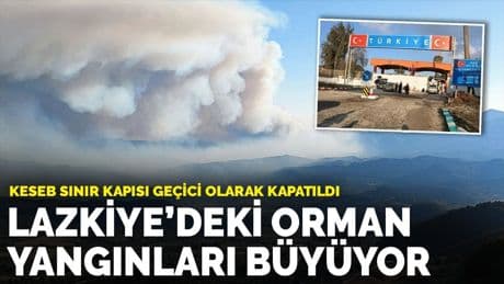 Lazkiye'deki orman yangınları büyüyor: Keseb Sınır Kapısı geçici olarak kapatıldı