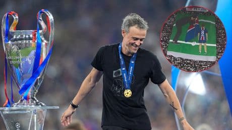 La hija fallecida de Luis Enrique, protagonista en la final de Champions: una camiseta con su imagen y el emotivo tifo de la afición