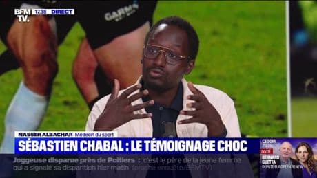 Le médecin du sport, Nasser Albachar explique le principe d'une commotion cérébrale