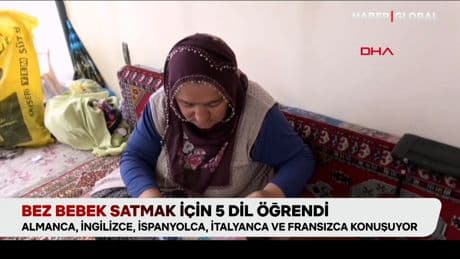 Bez bebek satmak için 5 dil öğrendi