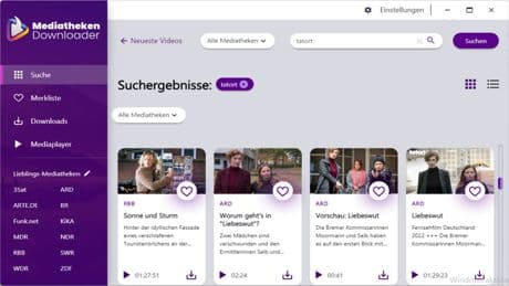 Mediatheken Downloader – Kostenlose COMPUTER BILD-Edition