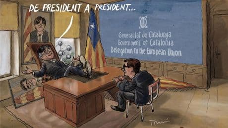 Junts interpreta la reunión con Illa en Bruselas como el reconocimiento de Puigdemont como "presidente en el exilio"