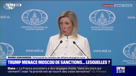 La porte-parole du ministère des Affaires étrangères russe indique "qu'un nombre sans précédent de sanctions et de restrictions illégales a déjà été imposé contre la Russie"