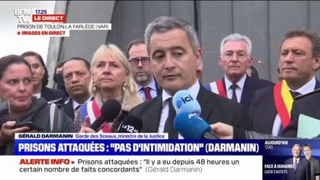 Prisons attaquées: "La République ne reculera pas", assure Gérald Darmanin