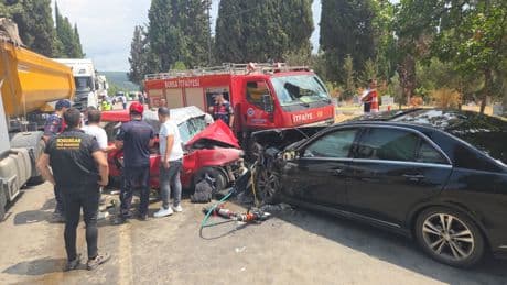 Bursa'da feci kaza! 1 ölü, 4 yaralı