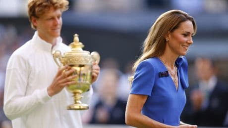 La celebración de Sinner: el abrazo de Singlinde, la apuesta con su entrenador y un "¿Debo llamarla alteza?" con Kate Middleton