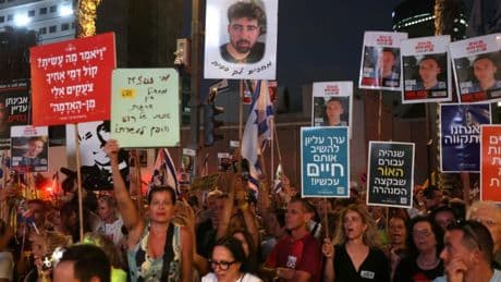 Proteste in Israel für Ende des Krieges im Gazastreifen und Freilassung der Geiseln