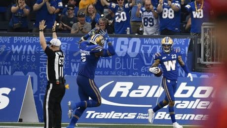 Bombers’ Jefferson, Vaval get top marks in CFL’s Week 9 honour roll