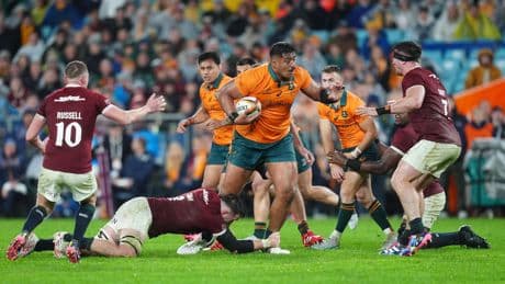 Rugby : l'Australie brave les orages et la pluie pour s’offrir un joli succès contre les Lions britanniques
