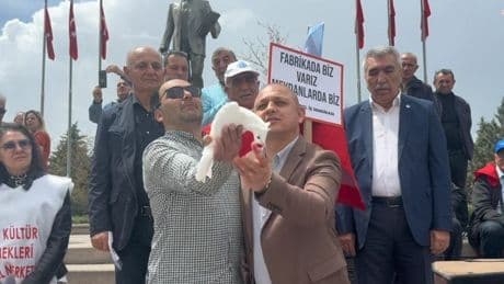 Kırıkkale’deki 1 Mayıs kutlamalarında "barış güvercini" uçuruldu