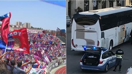 Catania, incidente al pulmino dei tifosi: nove feriti, due persone ricoverate. Cosa è successo