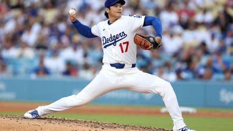 Shohei Ohtani picks up first win as Dodger in nine-strikeout outing