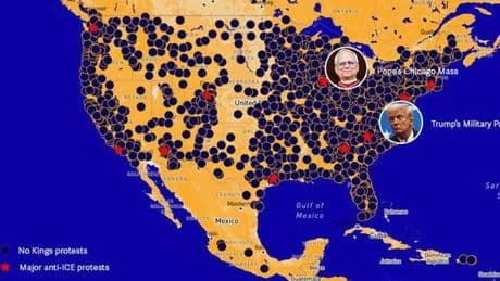 Map shows 'No Kings Day' protests across 1,800 US cities this weekend with MILLIONS set to attend