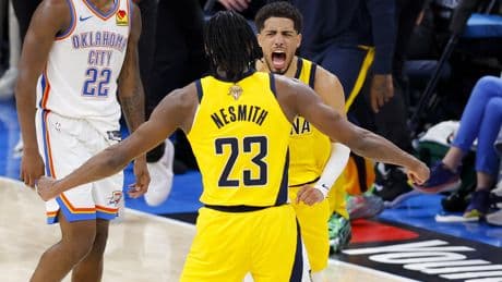 Caitlin Clark, Pat McAfee and NBA world lose their minds after Pacers’ wild Game 1 win: ‘Can’t make it up’