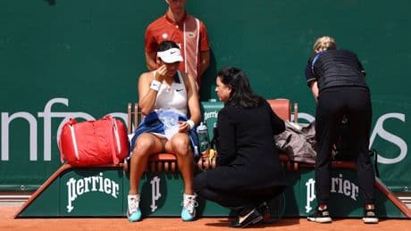 Emma Raducanu needs medical attention as doctors take blood pressure on court at French Open