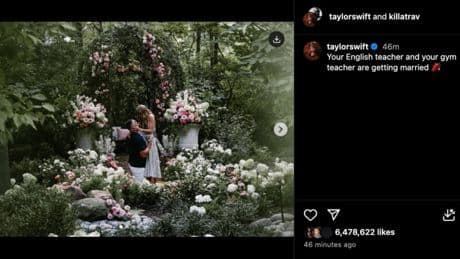 Taylor Swift and Travis Kelce engaged after NFL superstar pops question in romantic forest proposal