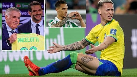 Carlo Ancelotti names Man United flop Antony in his first Brazil squad - as the £85m winger earns recall after stunning loan spell at Real Betis