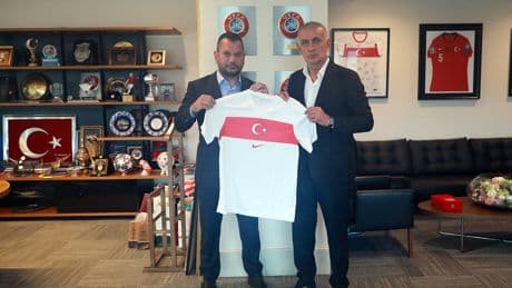 Trabzonspor Başkanı Ertuğrul Doğan'dan, TFF Başkanı İbrahim Hacıosmanoğlu'na ziyaret