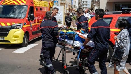 Palm tree falls on a person at Cannes Film Festival
