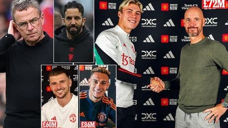 Ralf Rangnick takes swipe at former side Man United for spending £600m on transfers since his exit as he hints at Ruben Amorim not being the right fit at Old Trafford due to one major factor