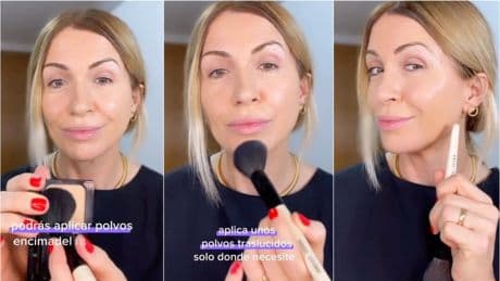 María Sánchez, maquilladora: “Si tienes la piel madura no apliques polvos de cobertura porque el acabado será mate y solo conseguirás que se te marquen más las arrugas”