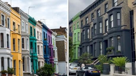 Wegen Selfie-Invasion: Genervte Bewohner von Notting Hill färben Fassaden schwarz