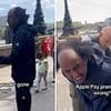 Instant karma! TikTok prankster's Apple Pay stunt in central London backfires massively as he ends up in handcuffs