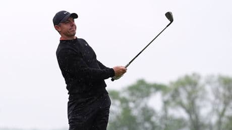 Rory McIlroy sits five shots behind leader Keith Mitchell at Truist Championship