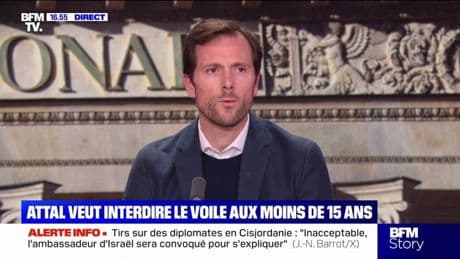 Interdire le voile aux moins de 15 ans: "Il faut agir sans trembler", se félicite Mathieu Lefèvre (Renaissance)