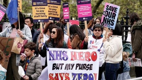 Furious nurses vote whether to accept lower NHS pay award than doctors