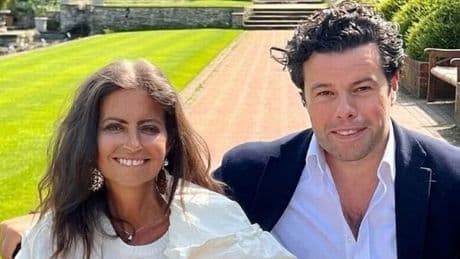 Dame Deborah James' husband's mystery woman unmasked as glam Swiss investment banker