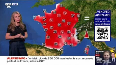 La météo pour ce vendredi 2 mai 2025