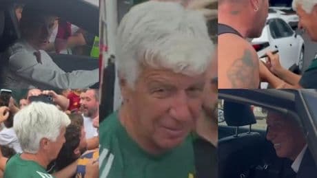 Gasperini, primo giorno di Roma con Massara: autografi e foto con i tifosi a Trigoria