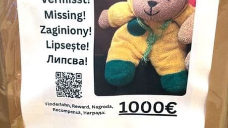 Berlin: 1000 Euro Finderlohn für gestohlenes Plüschtier